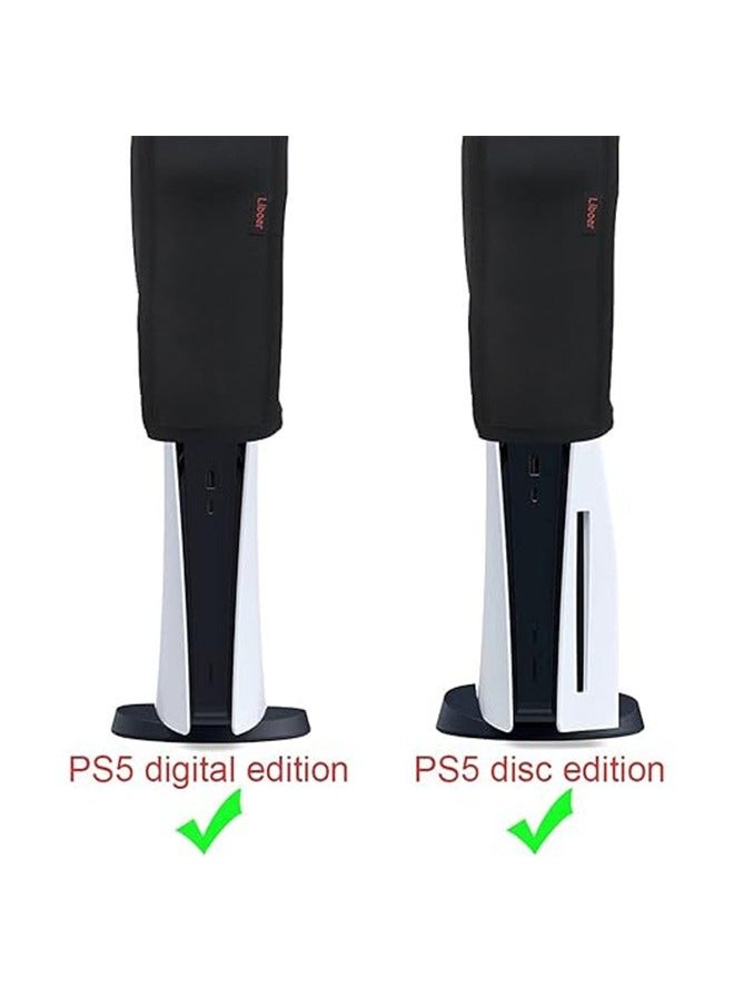 Colorskin PS5 Gaming Console Dust Cover Dust Proof Cover for pS5 Game Console Protector Anti-Scratch Washable Cover Sleeve for Nylon PS5 Accessories Digital Edition & Disc Edition (Black)  - Image 5