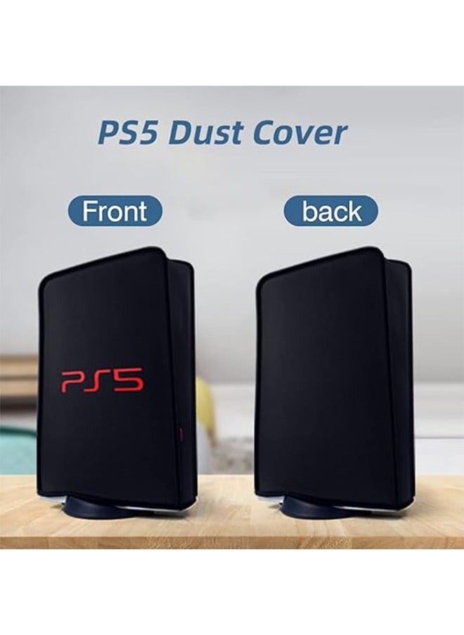 Colorskin PS5 Gaming Console Dust Cover Dust Proof Cover for pS5 Game Console Protector Anti-Scratch Washable Cover Sleeve for Nylon PS5 Accessories Digital Edition & Disc Edition (Black)  - Image 3