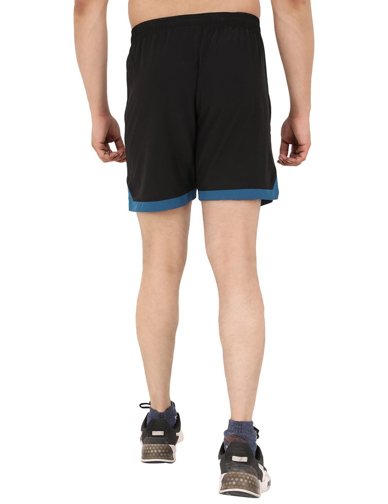 NINQ Mens 2 Pack Polyester Yoga Short Men Summer Running Gym Sports Shorts with Pockets Shorts for Men (in, Alpha, S, Regular, Black Blue) - Image 2