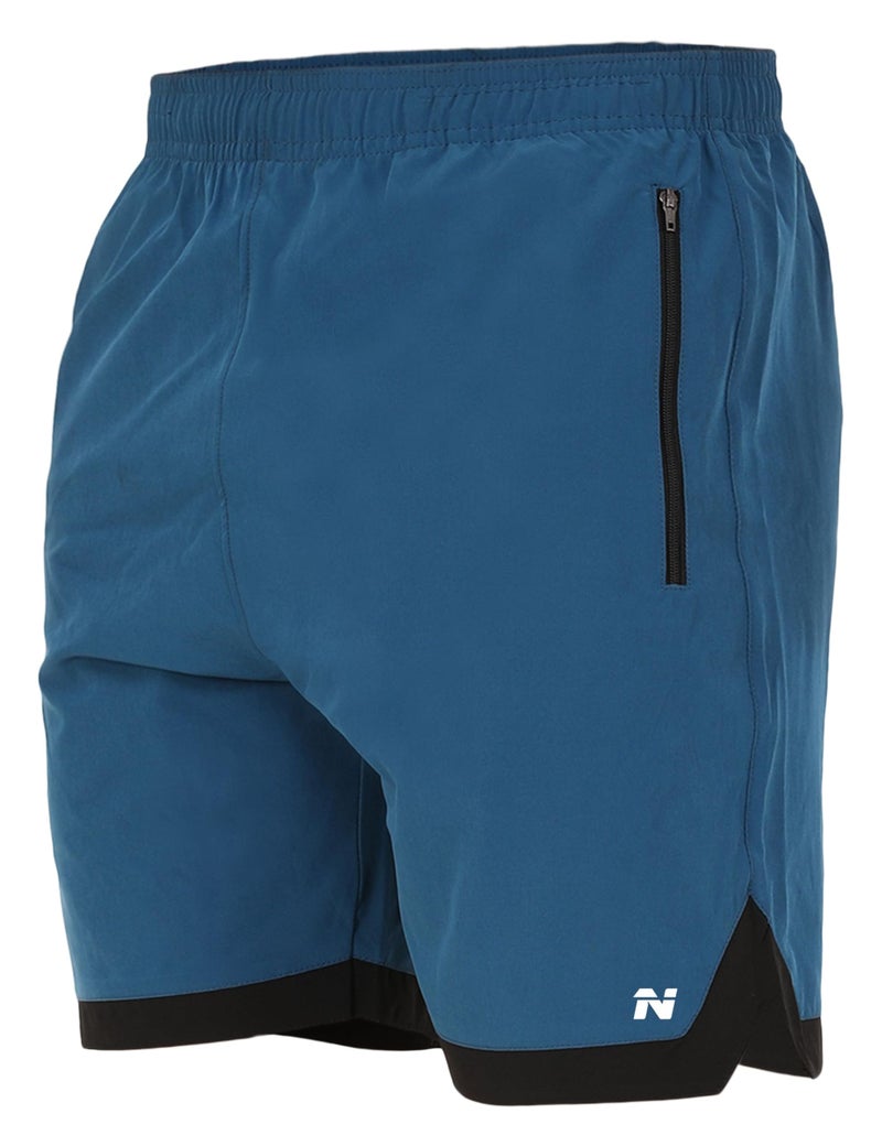 NINQ Mens 2 Pack Polyester Yoga Short Men Summer Running Gym Sports Shorts with Pockets Shorts for Men (in, Alpha, S, Regular, Black Blue) - Image 4