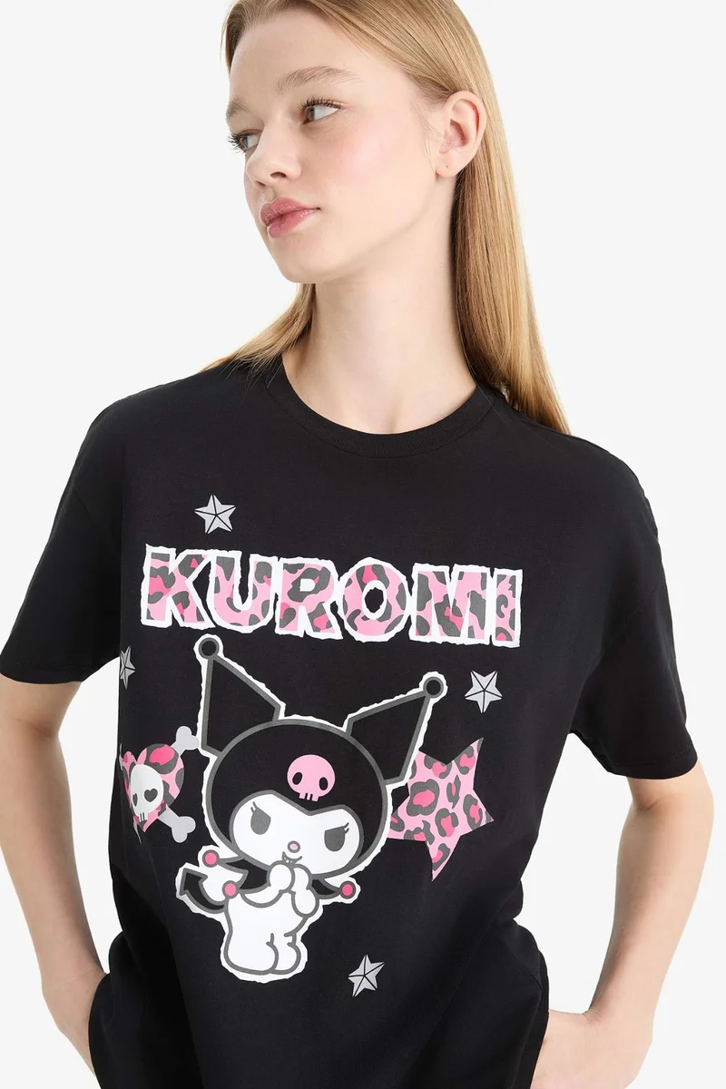 ديفاكتو Hello Kitty Oversize Fit Printed T-Shirt