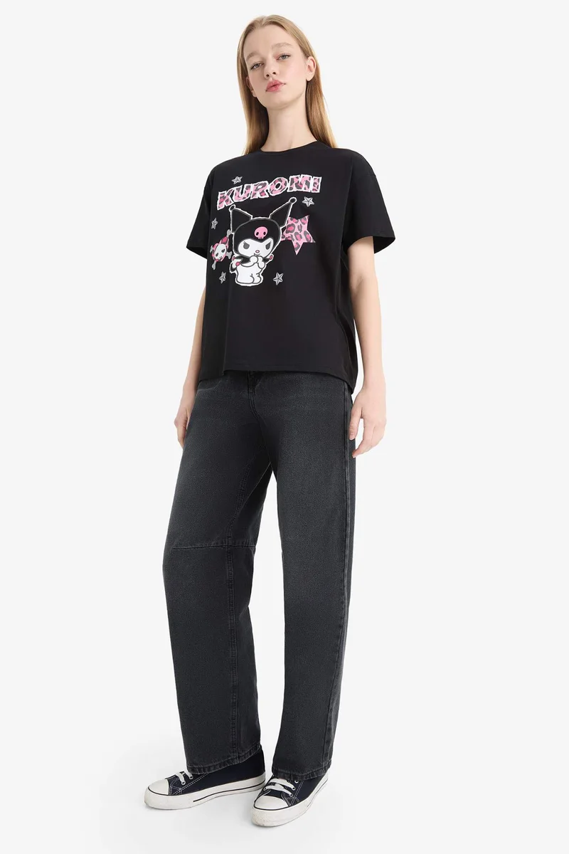 ديفاكتو Hello Kitty Oversize Fit Printed T-Shirt