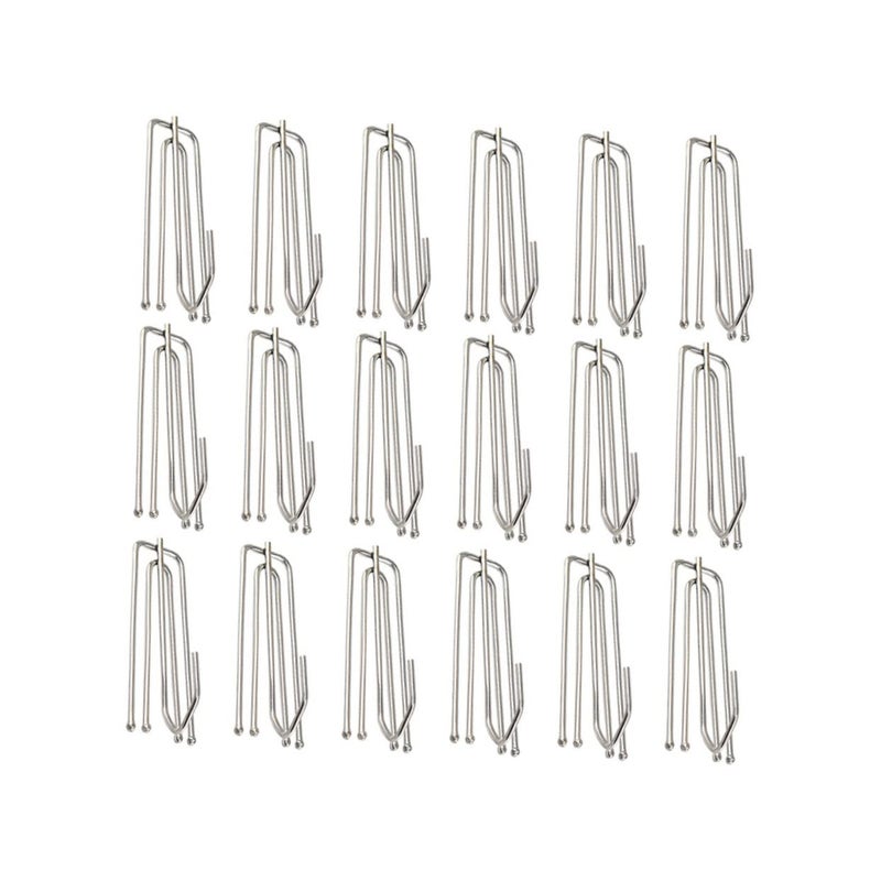 Stainless Steel Shower Curtain Hooks Rustproof Four Claw Design for Tape Pleat Drapery Bathroom - Image 2