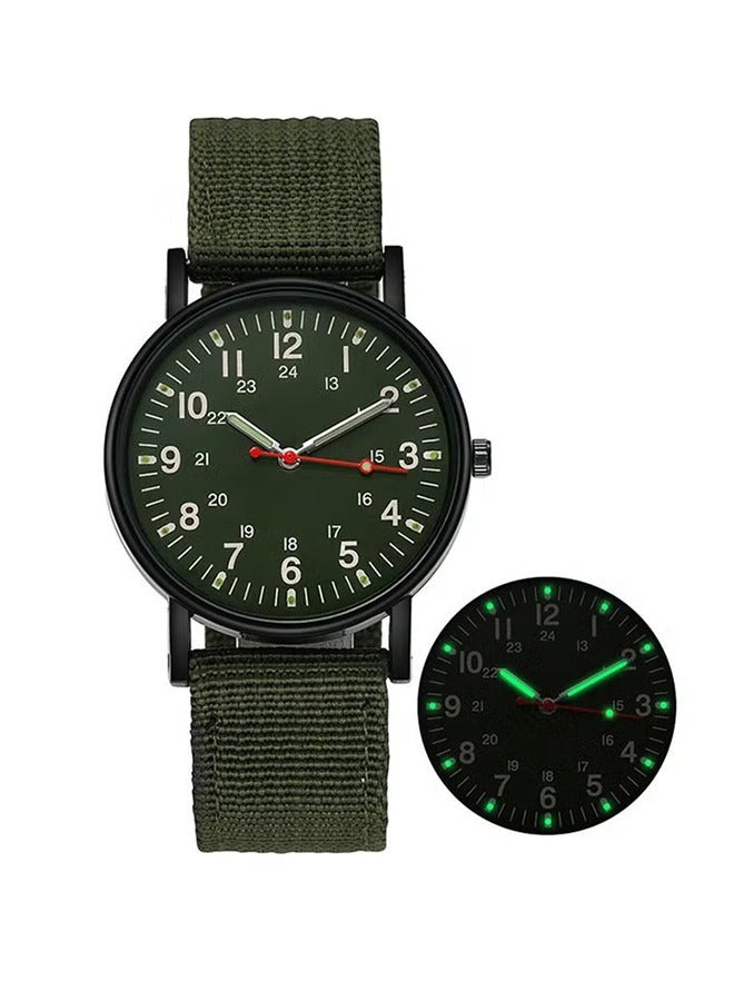 Mens Watches,Men's Water Resistant Watch,Luminous Sport Nylon Band Analogue Quartz Wrist Watches for Men - Image 1