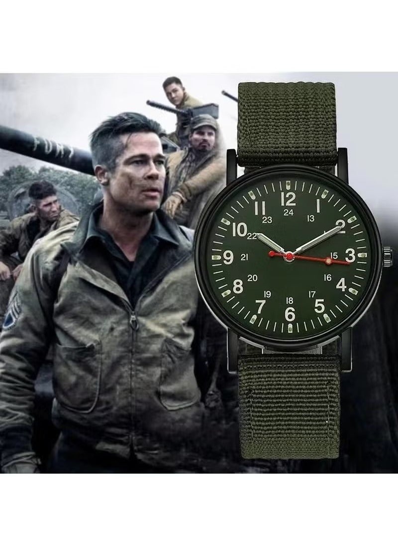 Mens Watches,Men's Water Resistant Watch,Luminous Sport Nylon Band Analogue Quartz Wrist Watches for Men - Image 4