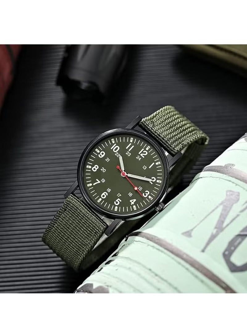 Mens Watches,Men's Water Resistant Watch,Luminous Sport Nylon Band Analogue Quartz Wrist Watches for Men - Image 3