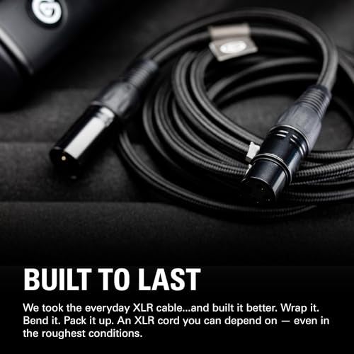 Elgato XLR Microphone Cable – Shielded Microphone Cable for Studio Recording and Live Production, Gold-Plated Pins, Male to Female, for Mic and Balanced Analog Line Levels, 10ft/3m - Image 2