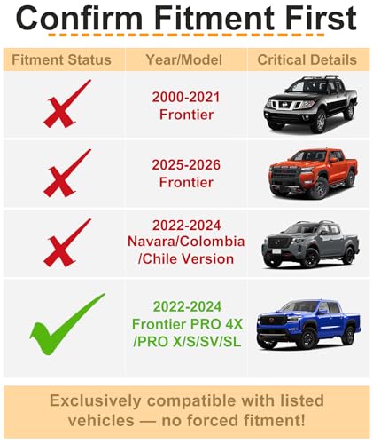 SDPVorn LED Grille Lights for Nissan Frontier 2022 2023 2024 Accessories 3rd Gen, Direct-Snap Frontier Front Grille Marker Lights Only Fits PRO 4X X S SV SL (White) - Image 2