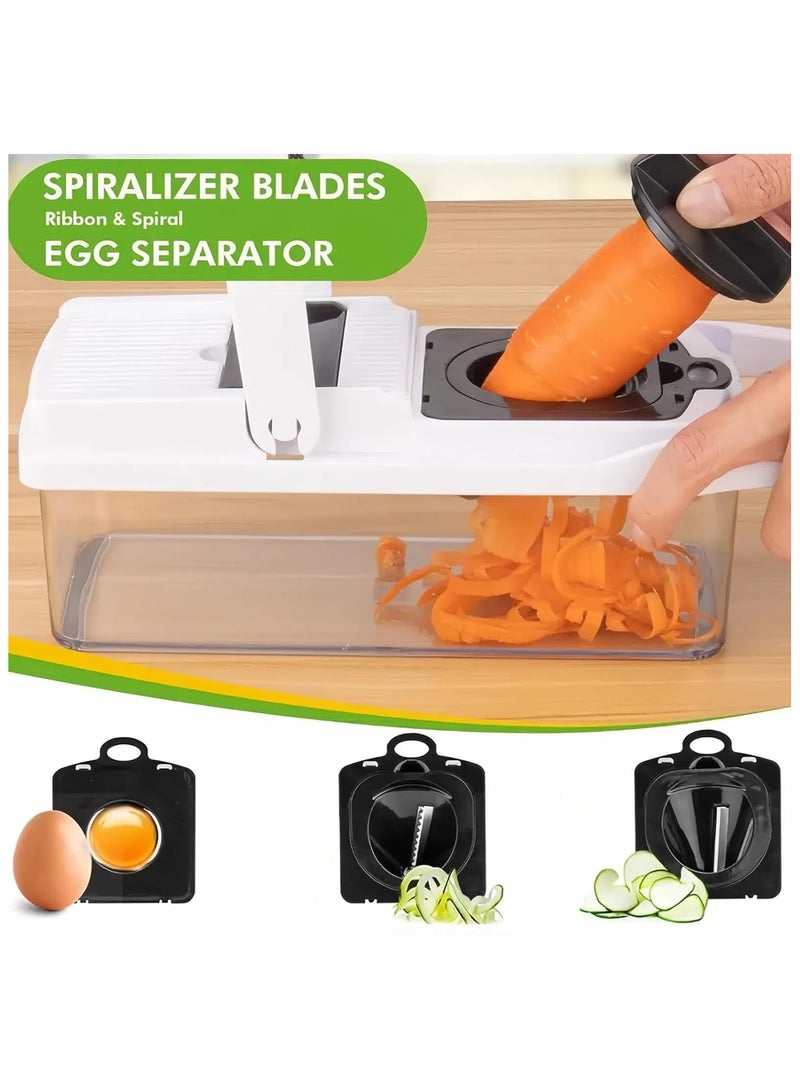 22-in-1 Vegetable Chopper with Container – Multi-Functional Mandoline Slicer and Dicer with 11 Blades, Onion Chopper, Vegetable Slicer for Potatoes, Tomatoes, Cucumbers, and Carrots  - Image 4
