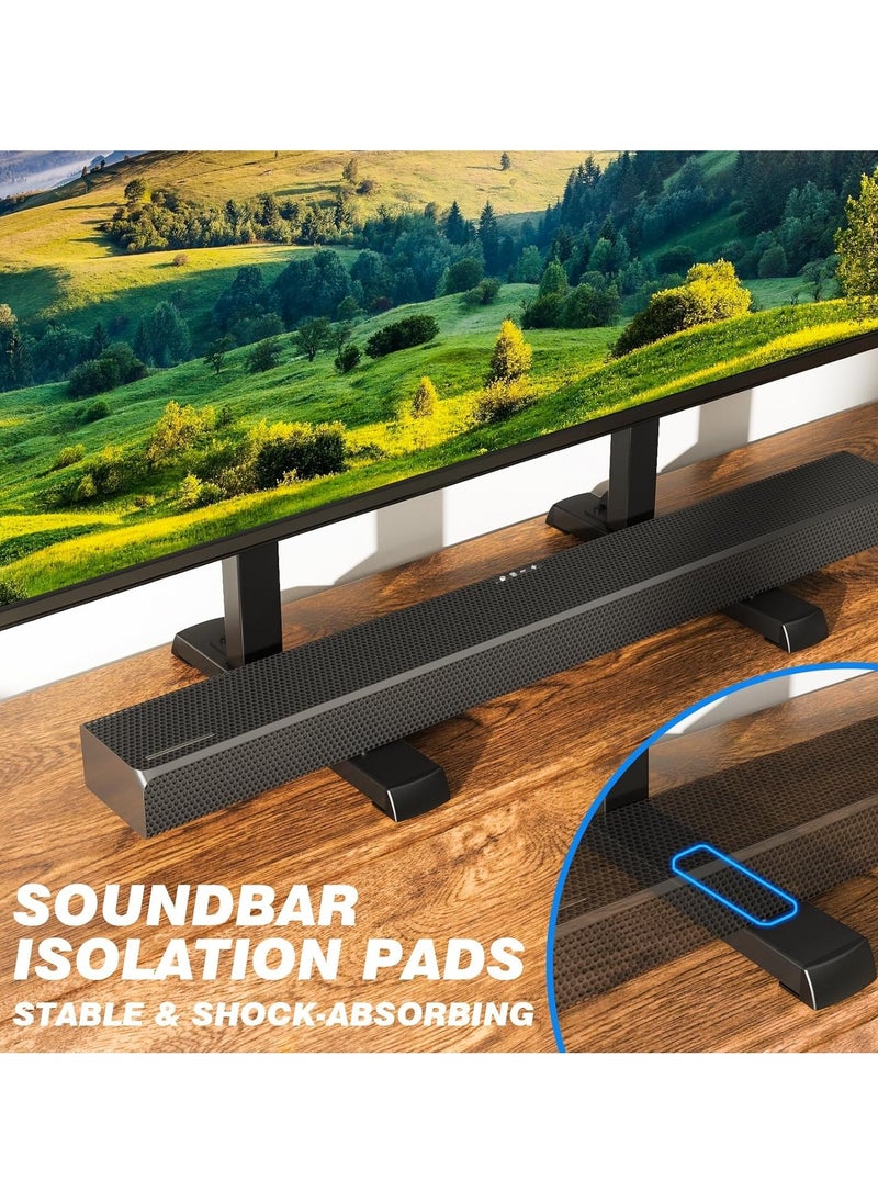Rfiver Tabletop TV Stand with Height Adjustable TV Legs, TV Stands Base with Cable Management for Most 37 to 86 Inch Flat or Curved TVs, Steel TV Feet Holds up to 150 lbs, Max VESA 800x600mm, Black  - Image 5