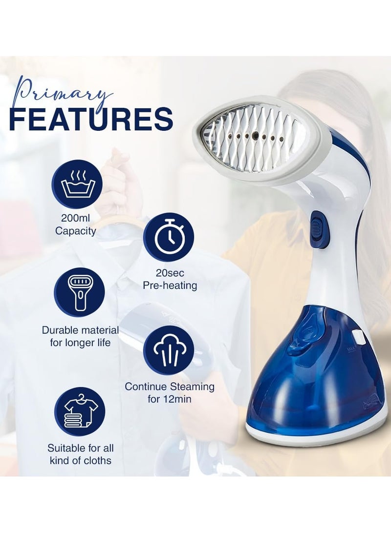 Casa Bella The Brand Portable Clothes Steamer, Portable Steamer for Home, Office and Travel, 1100W Handheld Steamer, 25-Second Fast Heat-up, Fabric Wrinkle Remover, 200ml Water Tank  - Image 2