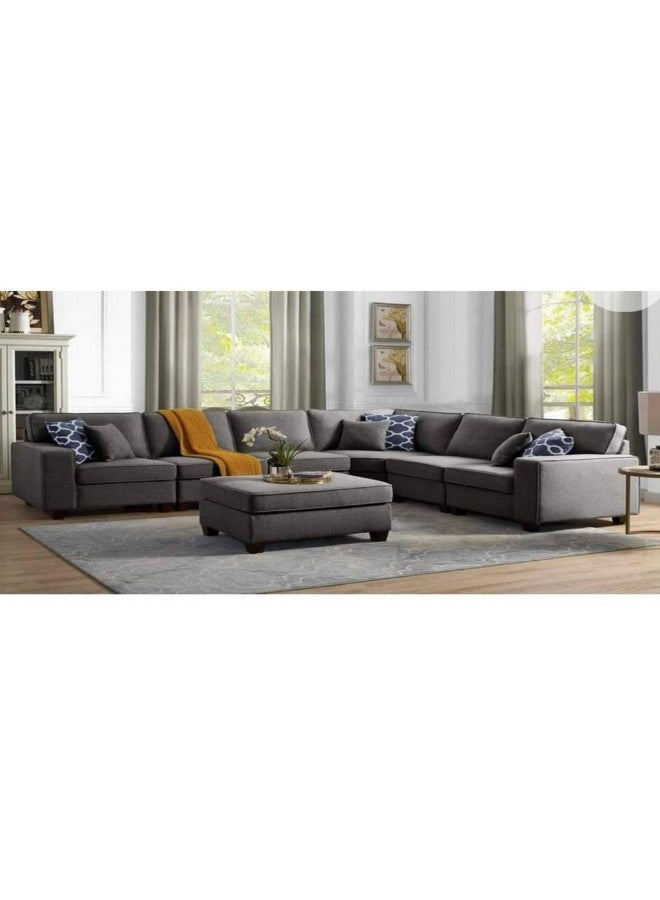 Al Home 6 Seater L-Shape Sofa 300×80×260×80 Cm - Grey - Image 1