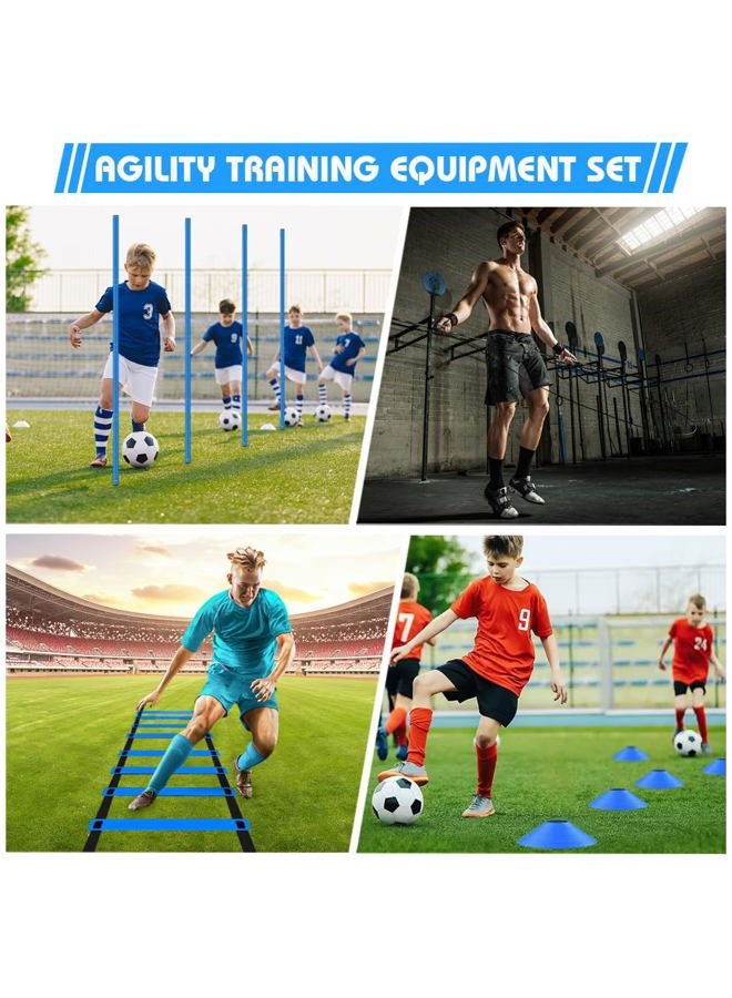 HOTOOLME Soccer Agility Training Poles Set - Includes 6 Agility Poles,Agility Ladder, 10 Soccer Cones,Jump Rope for Speed Training, Soccer Training, Basketball Athletes & Kids - Image 5