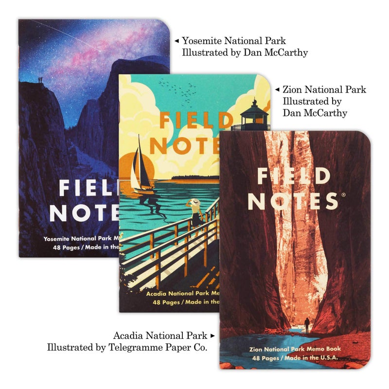 Field Notes: National Parks Series (Series A - Yosemite, Acadia, Zion) - Graph Paper Memo Book 3-Pack - 3.5 x 5.5 Inch - Image 5
