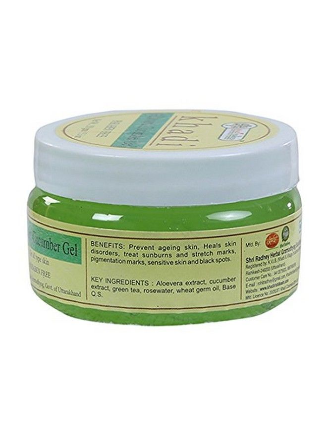 KHADI RISHIKESH Ayurvedic Aloevera Cucumber Gel Prevent Wrinklesgetting Rid Of Acne And Pimples Repair Damaged Skin & Smooth Skin Men And Women (150Gm ) - Image 4