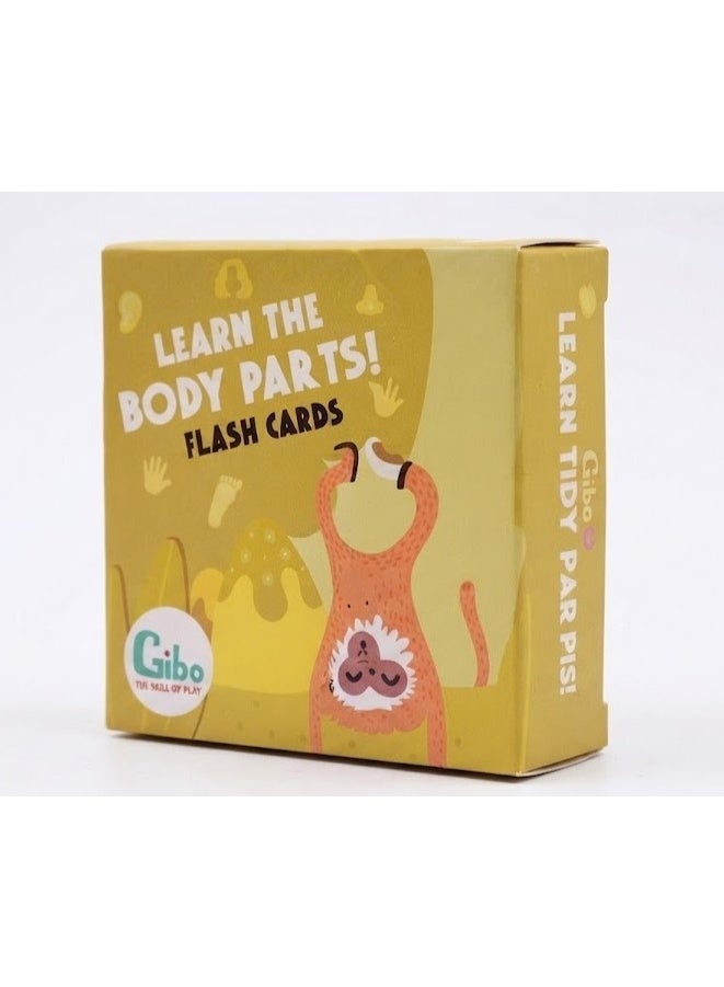 NILCO Gibo Educational Flash Cards for Learning Body Parts for Kids - Image 1
