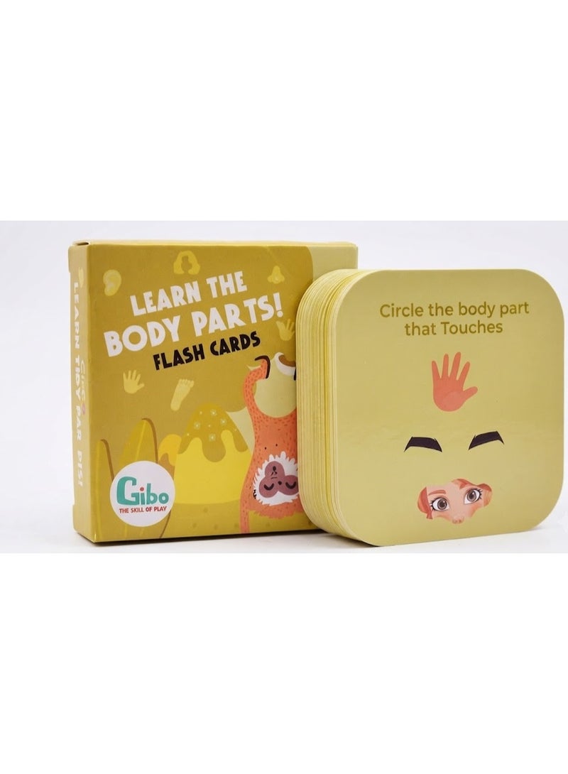 NILCO Gibo Educational Flash Cards for Learning Body Parts for Kids - Image 2