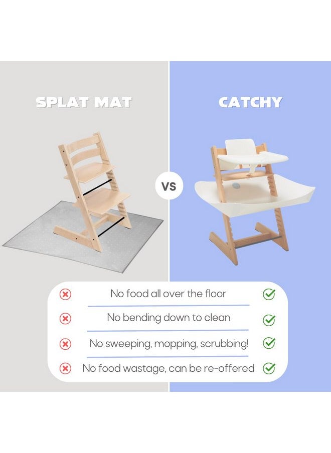 CATCHY - CATCHY - Food Catcher - Compatible with Stokke Tripp Trapp High Chair - Highchair Sold Separately - Baby & Toddler Food & Mess Catcher - Under High Chair Accessory - Baby Feeding Essentials - Image 1