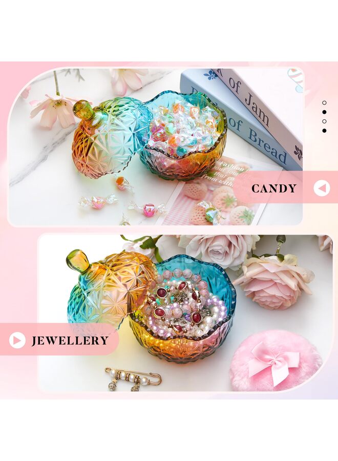 3 Pcs Large Body Powder Puff and Container Powder Container with Puff Crystal Case Soft Washable Reusable Velour Face Body Glitter Wet Dry Makeup(Chic,Colorful) - Image 4