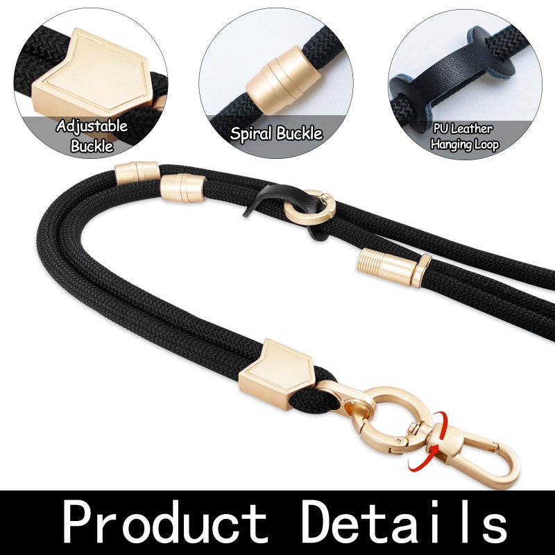 Yiflin 3-in-1 Phone Lanyard,Adjustable Phone Strap Crossbody with Phone Tether Tab, Neck&Wrist Strap in 1 Compatible with Most Smartphones (Pink) - Image 3