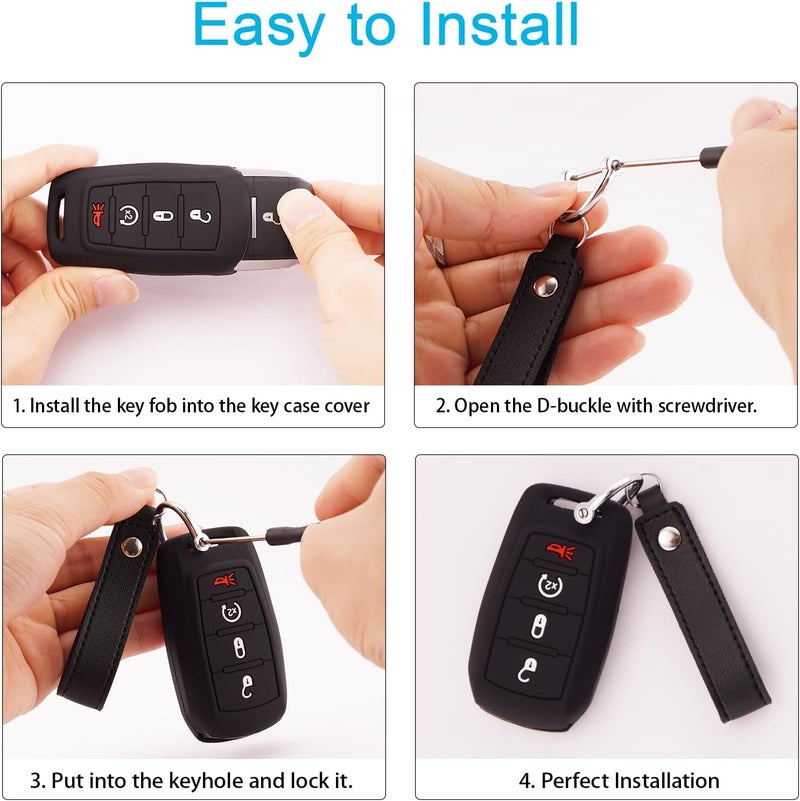 Koaudb Silicone Key Fob Cover for Dodge RAM - Image 3