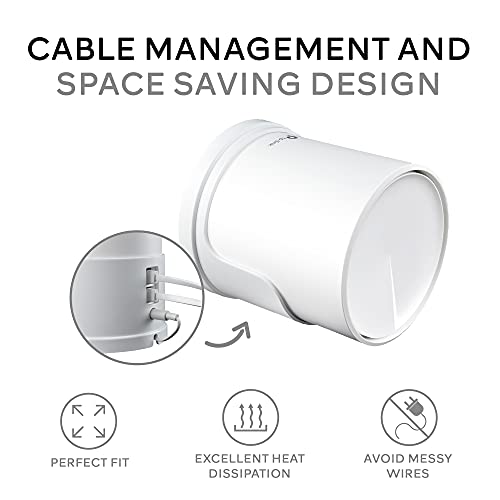 Bangcheer - Cable Organizer for Whole WiFi Booster, Home WiFi Mesh System for Tp Link Deco x20 and x60, Easy-to-Install Wall Mounted Holder for Booster, White, Pack of 3 - Image 3