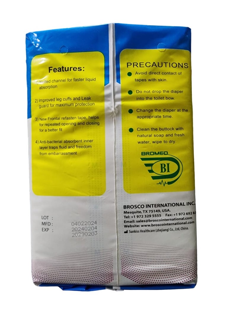 Bromed Adult Diaper For Unisex M Size 12Pcs - Image 2