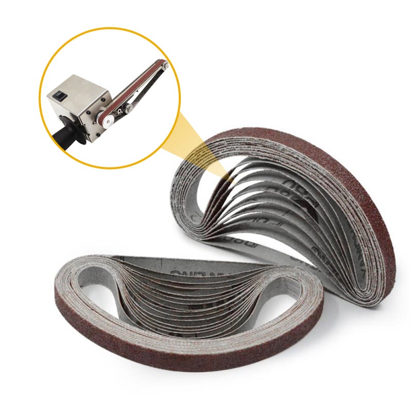Abrasive Belts 10mm X 330mm Premium Durable Sanding Tools - Sharp Anti-sand Drop Aluminium Oxide Grinding Equipment for Furniture Automobile Yacht Metalworking DIY Workshop - Image 5