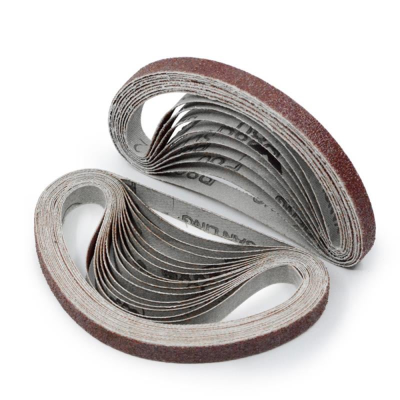 Abrasive Belts 10mm X 330mm Premium Durable Sanding Tools - Sharp Anti-sand Drop Aluminium Oxide Grinding Equipment for Furniture Automobile Yacht Metalworking DIY Workshop - Image 2
