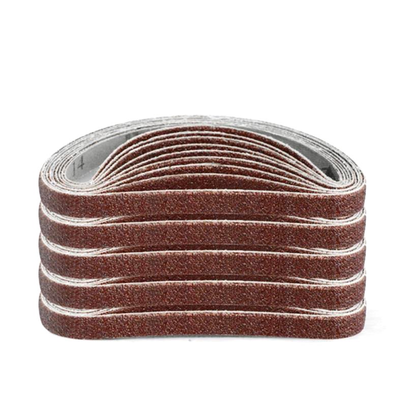Abrasive Belts 10mm X 330mm Premium Durable Sanding Tools - Sharp Anti-sand Drop Aluminium Oxide Grinding Equipment for Furniture Automobile Yacht Metalworking DIY Workshop - Image 4