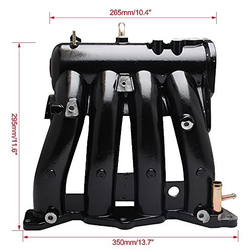 WENJTP Intake Manifold Aluminum Compatible with Honda Civic 1988-2000 CRX Del Sol SOHC D Series CX DX EX GX - Image 3