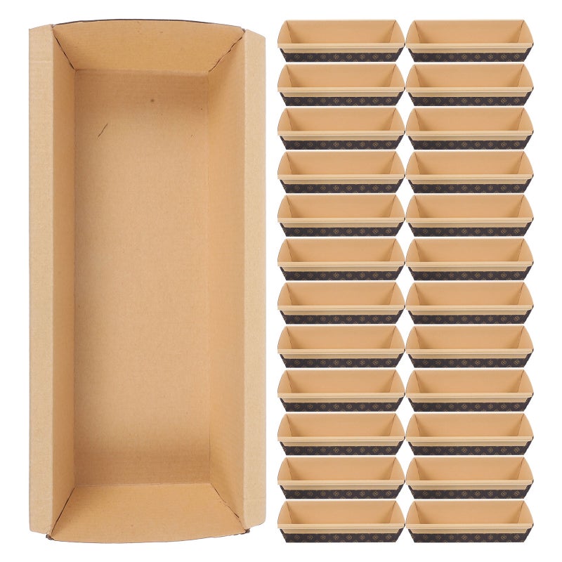 50pcs Rectangular Paper Loaf Pans - Small Disposable Bread Molds Non-Stick Cake Pan Liners Oven & Microwave Safe for Homemade Pumpkin Toast - Image 4