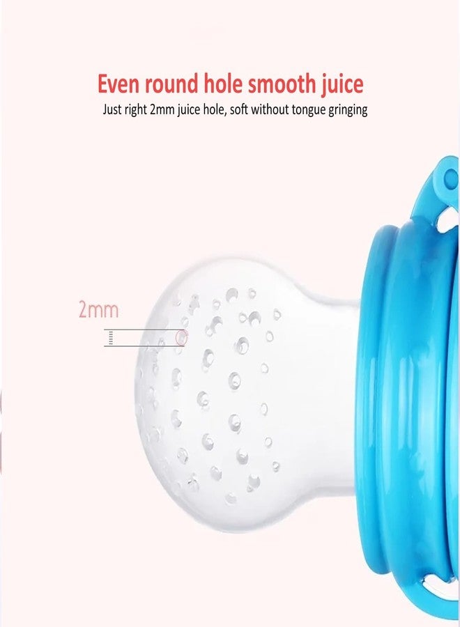AEREX BPA-Free Silicone Fruit & Vegetable Feeder with Easy Grip Handle | Soft Pacifier | Baby Fruit Feeder | Fruit Nibbler for New Born Baby (Pack of 2, Multicolor) - Image 2