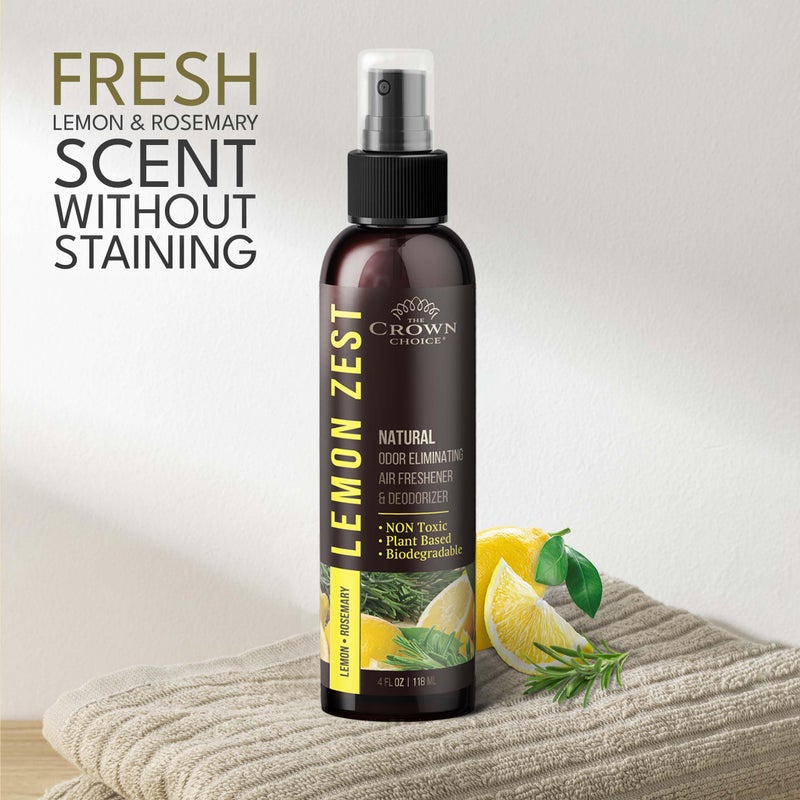 ذا كراون تشويس رذاذ معطر الهواء الطبيعية للليمون من أجل الرائحة المنزلية- الرائحة غير السامة ، نضارة طويلة الأمد- الرائحة الأليفة مزيل رذاذ الحمام غرفة الرائحة الآمنة للأطفال والحيوانات الأليفة- 1pk 4oz - Image 4