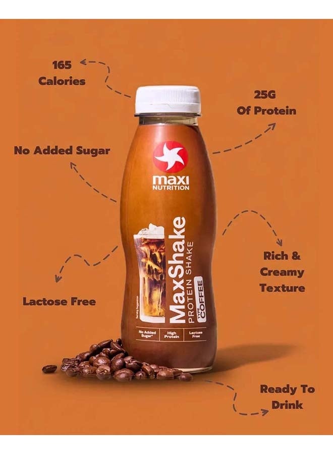 Maxi Nutrition MaxShake Protein Shake | Coffee Flavour | 25g of High-Protein | Lactose Free, No Added Sugar & Artifitial Colour |  330ml - Image 3