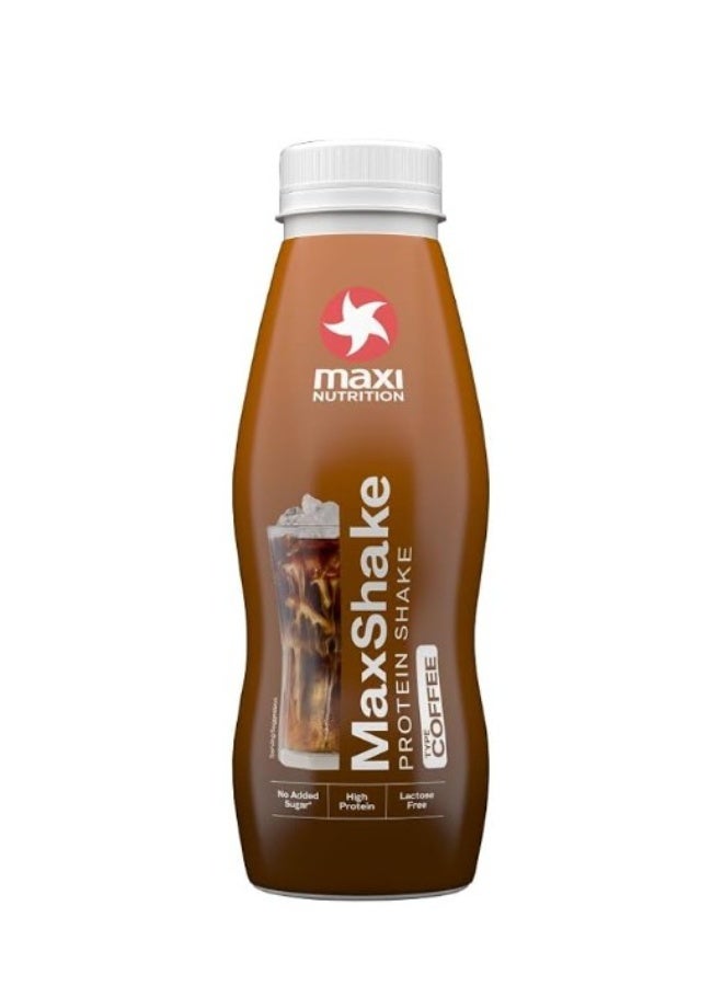 Maxi Nutrition MaxShake Protein Shake | Coffee Flavour | 25g of High-Protein | Lactose Free, No Added Sugar & Artifitial Colour |  330ml - Image 1