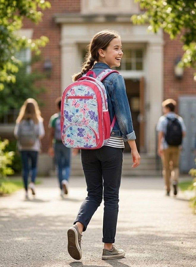 Stylbase 27L School Bag for Girls | Premium Polyester Backpack Bags for Women | 5 Compartments Lightweight & Water Resistant | Stylish College Bag for Girls & Backpack for Travelling - Image 5