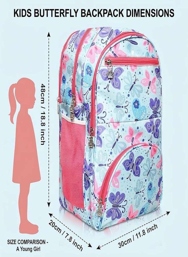 Stylbase 27L School Bag for Girls | Premium Polyester Backpack Bags for Women | 5 Compartments Lightweight & Water Resistant | Stylish College Bag for Girls & Backpack for Travelling - Image 3