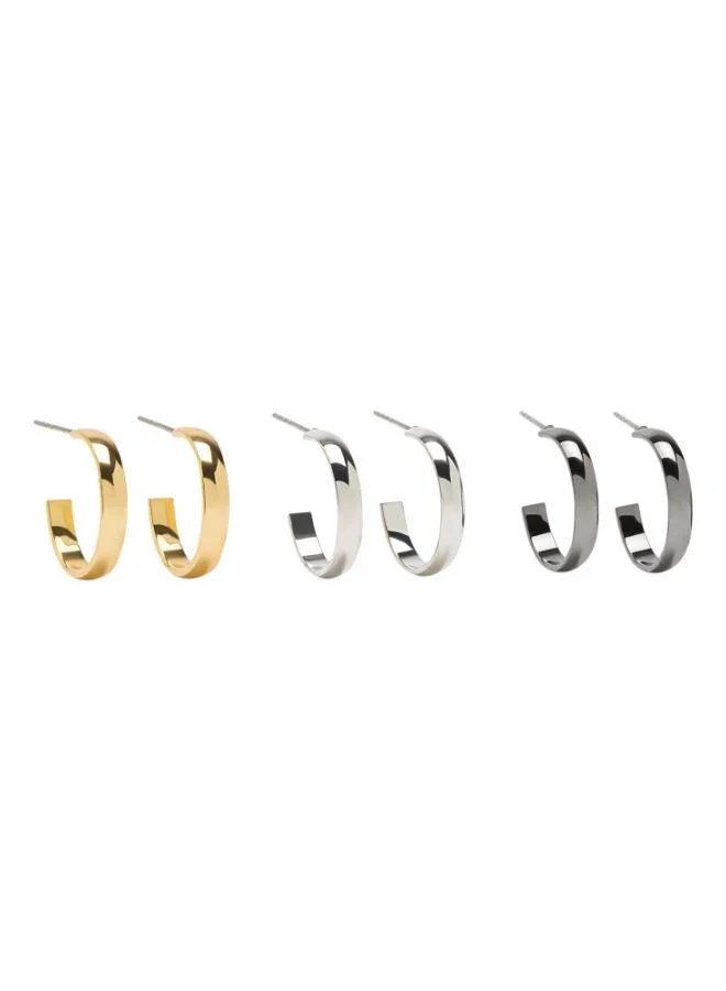 PARFOIS Set Of Basic Small Hoop Earrings