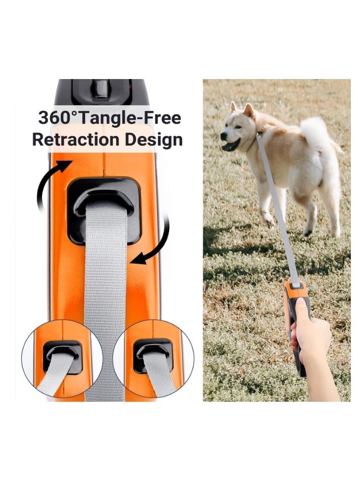 PL Premium Orange Medium Retractable Dog Leash 5M - Durable Up to 20KG - Explore Series - Image 2