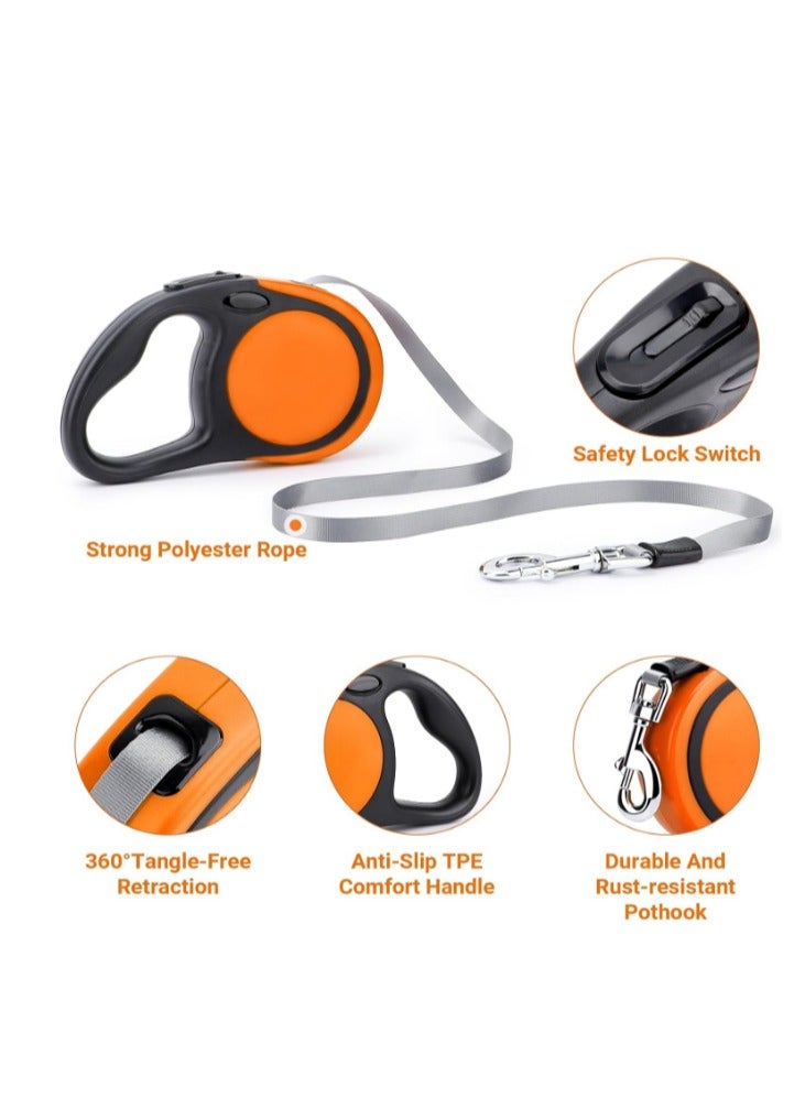 PL Premium Orange Medium Retractable Dog Leash 5M - Durable Up to 20KG - Explore Series - Image 4