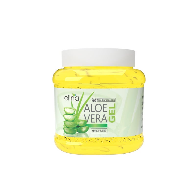 Elina Multipurpose Vitamin e beads Aloe Vera Gel Natural Organic Aloe Vera Gel for Face Skin Hair Body Care Moisturizer Cream for Soft Skin Alovera Gel for Face Cream 500ml - Image 1