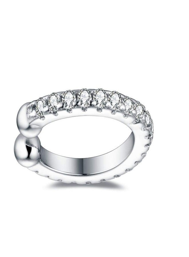 Izpack Small Hoop Cubic Zirconia Huggie Clip On Earrings Ear Cuffs for Non Pierced Ears Cartilage - Image 1