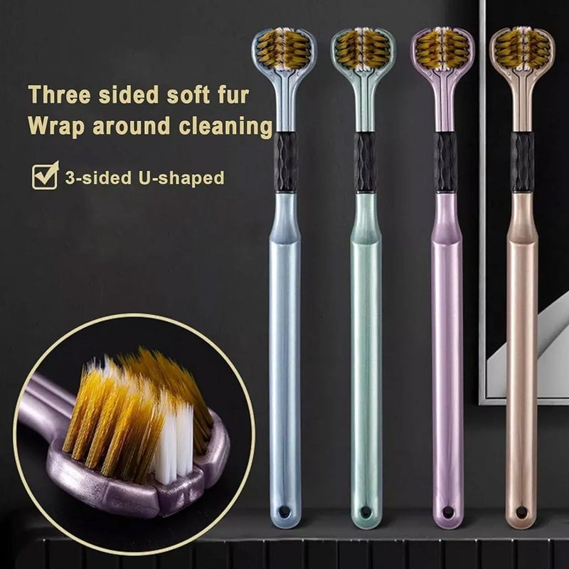 WROPZO 3-Sided Toothbrush with Soft Bristles, Complete Teeth and Gum Cleaning, Set of 2 - Image 5