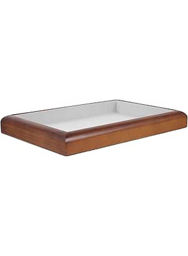 Walnut Wood Jewelry Organizer Ring Earring Holder Display Tray Vintage - Image 1