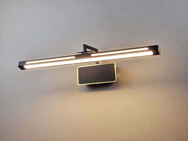 Mufasa 12 Watts Black Gold Finish LED Picture Light Wall Mirror Photo Frame Vanity Adjustable Dressing Table Light with 3 Step Light (White, Warm White and Natural White) - Image 5