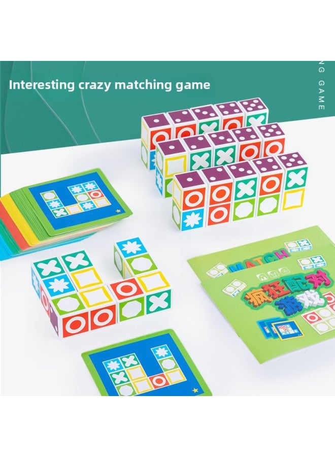 Crazy Matching Game Children's Building Blocks Puzzle Matching Logical Thinking Board Games Early Education Educational Toys-Color:Crazy Matching Game-Smiley - Image 2