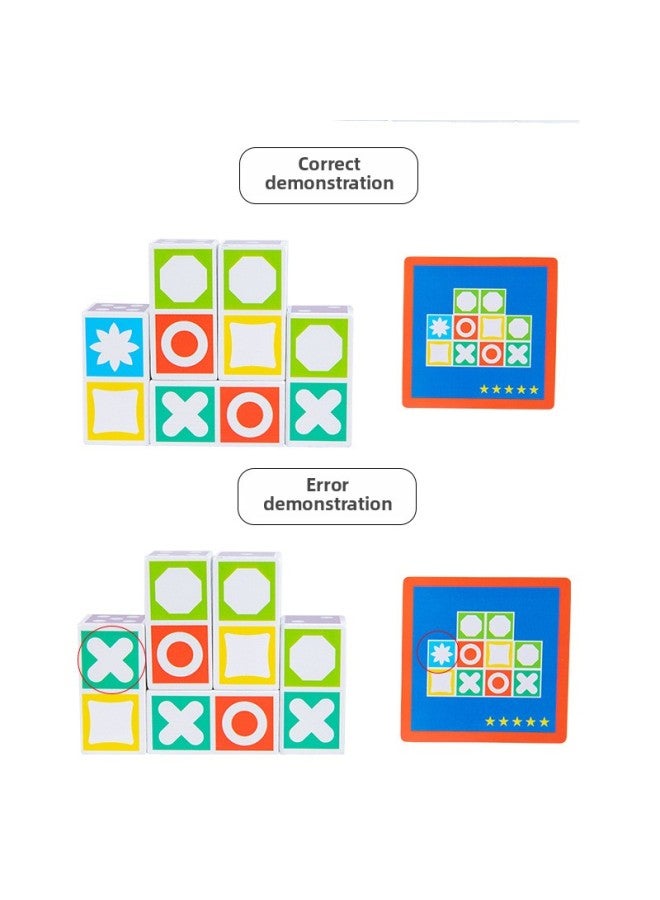 Crazy Matching Game Children's Building Blocks Puzzle Matching Logical Thinking Board Games Early Education Educational Toys-Color:Crazy Matching Game-Smiley - Image 4