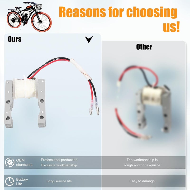QAZAKY High Performance 2-Wire Magneto Coil for 49cc to 80cc 2-Stroke Engines - Image 5