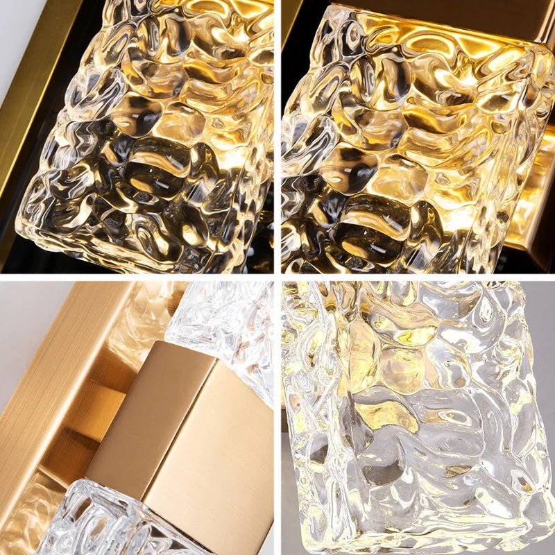 Luxury Modern Glass Rectangle Wall Lamp with LED - Image 3